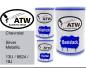 Preview: Chevrolet, Silver Metallic, 13U / 9824 / 18J: 500ml Lackdose + 500ml Klarlack + 250ml Härter - Set, von ATW Autoteile West.